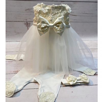 Платье нарядное Мальвина 0-6 месяцев Asselina НБ 565 шампань 1 Платье нарядное Мальвина 0-6 месяцев Asselina НБ 565 шампань 1